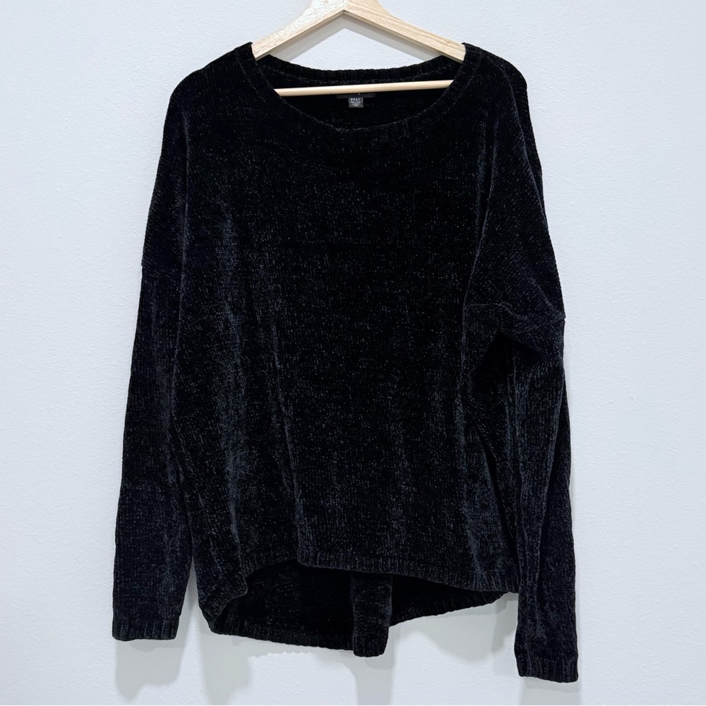 Lord & Taylor black chenille oversized sweater - Picture 3 of 6